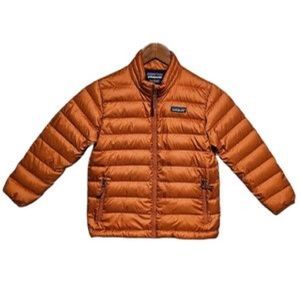 Patagonia Kids Down Sweater Jacket XL 14 Copper Orange NWT